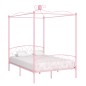 vidaXL Himmelbett-Gestell Rosa Metall 140 x 200 cm vidaXL Himmelbett-Gestell Rosa Metall 140 x 200 cm