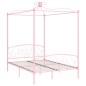 vidaXL Himmelbett-Gestell Rosa Metall 140 x 200 cm vidaXL Himmelbett-Gestell Rosa Metall 140 x 200 cm