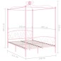 vidaXL Himmelbett-Gestell Rosa Metall 140 x 200 cm vidaXL Himmelbett-Gestell Rosa Metall 140 x 200 cm