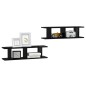 vidaXL Wandregale 2 Stk. Hochglanz-Schwarz 75x18x20 cm Holzwerkstoff vidaXL Wandregale 2 Stk. Hochglanz-Schwarz 75x18x20 cm Holzwerkstoff