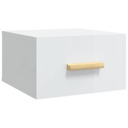 vidaXL Wand-Nachttisch Hochglanz-Weiß 35x35x20 cm