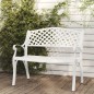 vidaXL Gartenbank 102 cm Aluminiumguss Weiß vidaXL Gartenbank 102 cm Aluminiumguss Weiß
