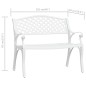 vidaXL Gartenbank 102 cm Aluminiumguss Weiß vidaXL Gartenbank 102 cm Aluminiumguss Weiß