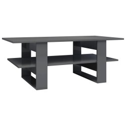vidaXL Couchtisch Hochglanz-Grau 110x55x42 cm Holzwerkstoff