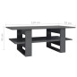 vidaXL Couchtisch Hochglanz-Grau 110x55x42 cm Holzwerkstoff vidaXL Couchtisch Hochglanz-Grau 110x55x42 cm Holzwerkstoff