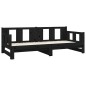 vidaXL Tagesbett Ausziehbar Schwarz Massivholz Kiefer 2x(90x190) cm
