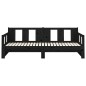 vidaXL Tagesbett Ausziehbar Schwarz Massivholz Kiefer 2x(90x190) cm