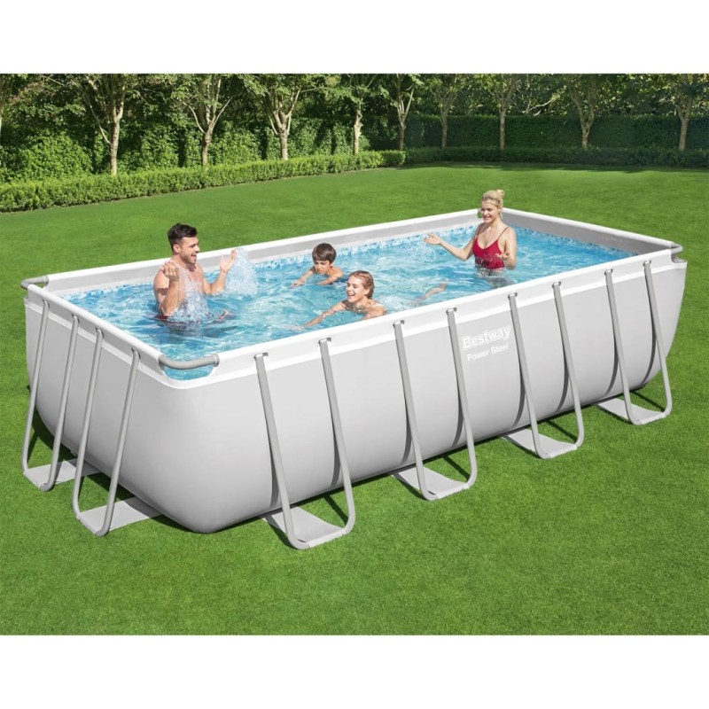 Bestway Power Steel Swimmingpool-Set Rechteckig 488x244x122 cm Bestway Power Steel Swimmingpool-Set Rechteckig 488x244x122 cm