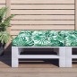 Palettensofa-Kissen Blattmuster 70x70x12 cm Palettensofa-Kissen Blattmuster 70x70x12 cm
