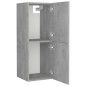 vidaXL Badezimmerschrank Betongrau 30x30x80 cm Holzwerkstoff vidaXL Badezimmerschrank Betongrau 30x30x80 cm Holzwerkstoff