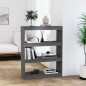 vidaXL Bücherregal Raumteiler Grau 80x30x103,5 cm Massivholz Kiefer vidaXL Bücherregal Raumteiler Grau 80x30x103,5 cm Massivholz Kiefer