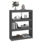 vidaXL Bücherregal Raumteiler Grau 80x30x103,5 cm Massivholz Kiefer vidaXL Bücherregal Raumteiler Grau 80x30x103,5 cm Massivholz Kiefer