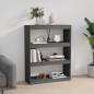 vidaXL Bücherregal Raumteiler Grau 80x30x103,5 cm Massivholz Kiefer vidaXL Bücherregal Raumteiler Grau 80x30x103,5 cm Massivholz Kiefer