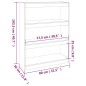 vidaXL Bücherregal Raumteiler Grau 80x30x103,5 cm Massivholz Kiefer vidaXL Bücherregal Raumteiler Grau 80x30x103,5 cm Massivholz Kiefer