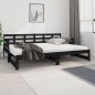 vidaXL Tagesbett Ausziehbar Schwarz Massivholz Kiefer 2x(80x200) cm vidaXL Tagesbett Ausziehbar Schwarz Massivholz Kiefer 2x(80x200) cm