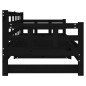 vidaXL Tagesbett Ausziehbar Schwarz Massivholz Kiefer 2x(80x200) cm vidaXL Tagesbett Ausziehbar Schwarz Massivholz Kiefer 2x(80x200) cm
