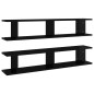 vidaXL Wandregale 2 Stk. Hochglanz-Schwarz 105x18x20 cm Holzwerkstoff vidaXL Wandregale 2 Stk. Hochglanz-Schwarz 105x18x20 cm Holzwerkstoff
