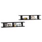 vidaXL Wandregale 2 Stk. Hochglanz-Schwarz 105x18x20 cm Holzwerkstoff vidaXL Wandregale 2 Stk. Hochglanz-Schwarz 105x18x20 cm Holzwerkstoff