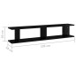 vidaXL Wandregale 2 Stk. Hochglanz-Schwarz 105x18x20 cm Holzwerkstoff vidaXL Wandregale 2 Stk. Hochglanz-Schwarz 105x18x20 cm Holzwerkstoff