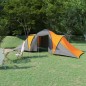 vidaXL Campingzelt 6 Personen Grau und Orange vidaXL Campingzelt 6 Personen Grau und Orange