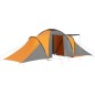vidaXL Campingzelt 6 Personen Grau und Orange vidaXL Campingzelt 6 Personen Grau und Orange