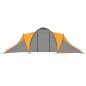 vidaXL Campingzelt 6 Personen Grau und Orange vidaXL Campingzelt 6 Personen Grau und Orange