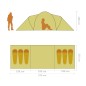 vidaXL Campingzelt 6 Personen Grau und Orange vidaXL Campingzelt 6 Personen Grau und Orange