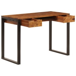 vidaXL Schreibtisch 110 x 55 x 78 cm Massivholz und Stahl