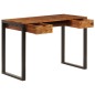 vidaXL Schreibtisch 110 x 55 x 78 cm Massivholz und Stahl vidaXL Schreibtisch 110 x 55 x 78 cm Massivholz und Stahl