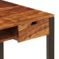 vidaXL Schreibtisch 110 x 55 x 78 cm Massivholz und Stahl vidaXL Schreibtisch 110 x 55 x 78 cm Massivholz und Stahl