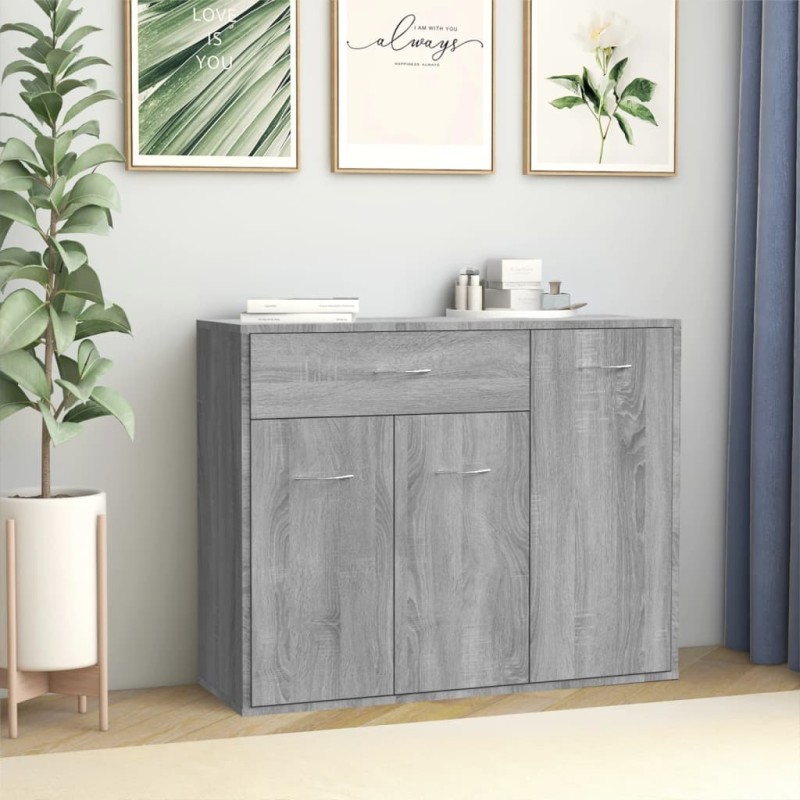 vidaXL Sideboard Grau Sonoma 88x30x70 cm Holzwerkstoff vidaXL Sideboard Grau Sonoma 88x30x70 cm Holzwerkstoff