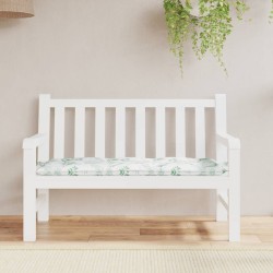 vidaXL Gartenbank-Auflage Blattmuster 120x50x7 cm Stoff