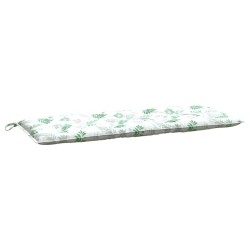vidaXL Gartenbank-Auflage Blattmuster 120x50x7 cm Stoff