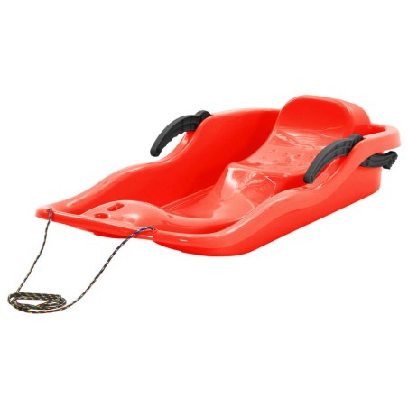 vidaXL Schlitten mit Bremsen Rot 87x40x18 cm Polypropylen