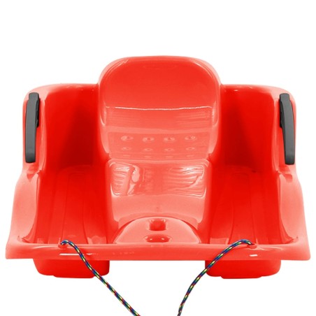 vidaXL Schlitten mit Bremsen Rot 87x40x18 cm Polypropylen
