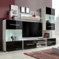 vidaXL Fünfteilige Wohnwand TV-Schrank mit LED-Beleuchtung Schwarz vidaXL Fünfteilige Wohnwand TV-Schrank mit LED-Beleuchtung Schwarz