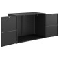 vidaXL Gartenschrank Schwarz 100x55,5x80 cm Poly Rattan vidaXL Gartenschrank Schwarz 100x55,5x80 cm Poly Rattan