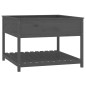 vidaXL Pflanzkübel mit Ablage Grau 111,5x111,5x81 cm Massivholz Kiefer vidaXL Pflanzkübel mit Ablage Grau 111,5x111,5x81 cm Massivholz Kiefer