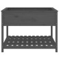 vidaXL Pflanzkübel mit Ablage Grau 111,5x111,5x81 cm Massivholz Kiefer vidaXL Pflanzkübel mit Ablage Grau 111,5x111,5x81 cm Massivholz Kiefer