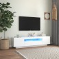 vidaXL TV-Schrank mit LED-Leuchten Hochglanz-Weiß 160x35x40 cm vidaXL TV-Schrank mit LED-Leuchten Hochglanz-Weiß 160x35x40 cm