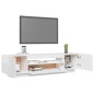 vidaXL TV-Schrank mit LED-Leuchten Hochglanz-Weiß 160x35x40 cm vidaXL TV-Schrank mit LED-Leuchten Hochglanz-Weiß 160x35x40 cm