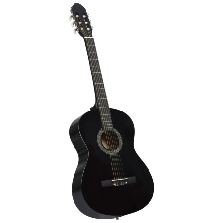 vidaXL Klassikgitarre für Anfänger Schwarz 4/4 39" Lindenholz     
