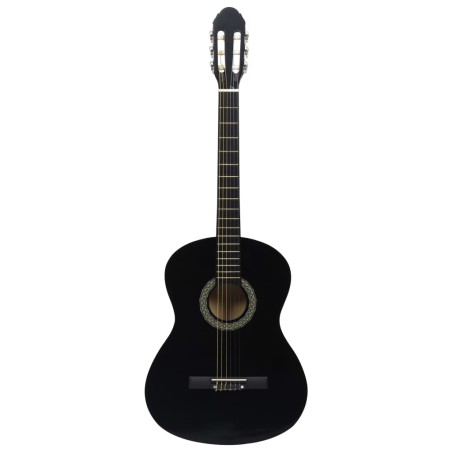 vidaXL Klassikgitarre für Anfänger Schwarz 4/4 39" Lindenholz     