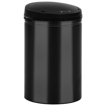 vidaXL Automatischer Sensor-Mülleimer 30 L Kohlenstoffstahl Schwarz