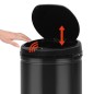 vidaXL Automatischer Sensor-Mülleimer 30 L Kohlenstoffstahl Schwarz vidaXL Automatischer Sensor-Mülleimer 30 L Kohlenstoffstahl Schwarz