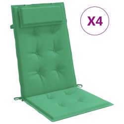 vidaXL Hochlehner-Auflagen 4 Stk. Grün Oxford-Gewebe