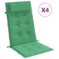 vidaXL Hochlehner-Auflagen 4 Stk. Grün Oxford-Gewebe vidaXL Hochlehner-Auflagen 4 Stk. Grün Oxford-Gewebe