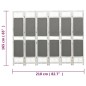 vidaXL 6-tlg. Raumteiler Grau 210x165 cm Stoff vidaXL 6-tlg. Raumteiler Grau 210x165 cm Stoff