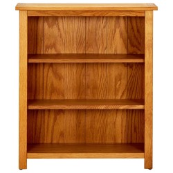 vidaXL Bücherregal 3 Fächer 70x22,5x82 cm Massivholz Eiche