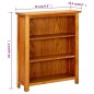 vidaXL Bücherregal 3 Fächer 70x22,5x82 cm Massivholz Eiche vidaXL Bücherregal 3 Fächer 70x22,5x82 cm Massivholz Eiche